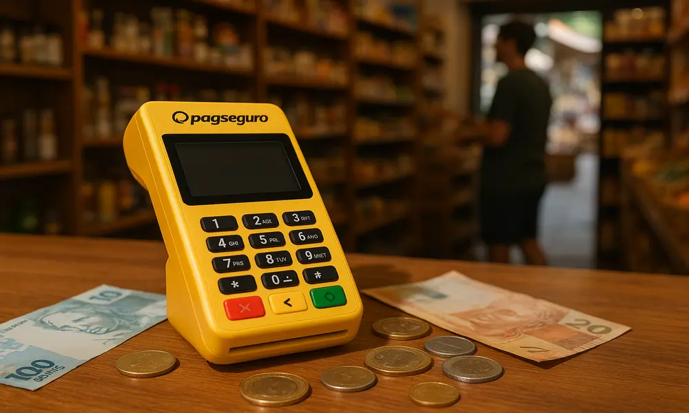 Máquina cartão crédito pagseguro